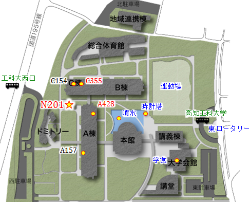キャンパスの地図